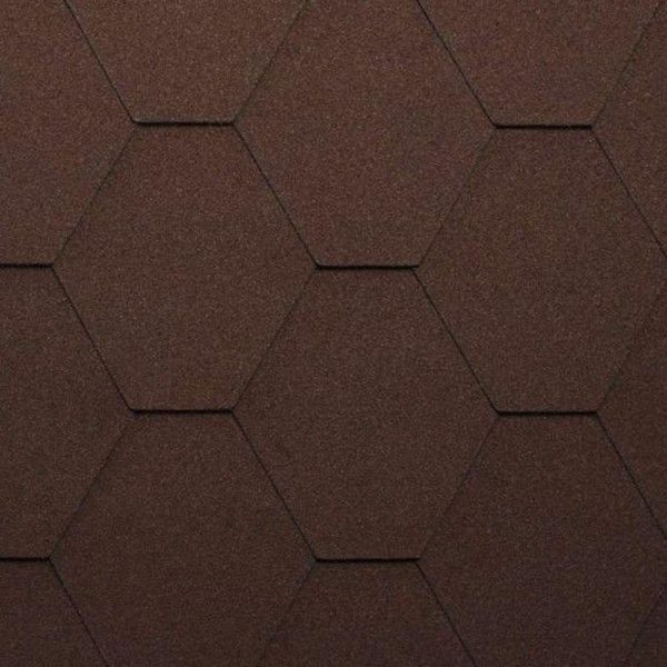 Гибкая битумная черепица Katepal KL, коричневый